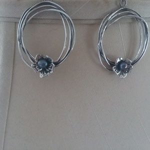 Hagit Gorali Sterling/Pearl Earrings